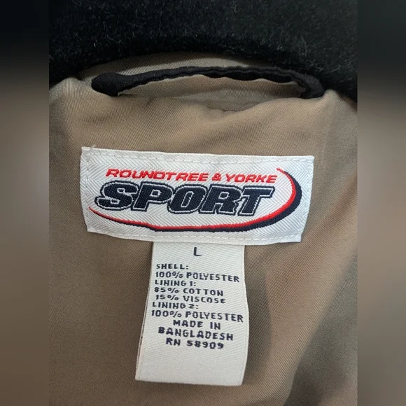 Roundtree & Yorke Black and Tan Pullover Quarter Zip Jacket with Matching Pants - Picture 2 of 16